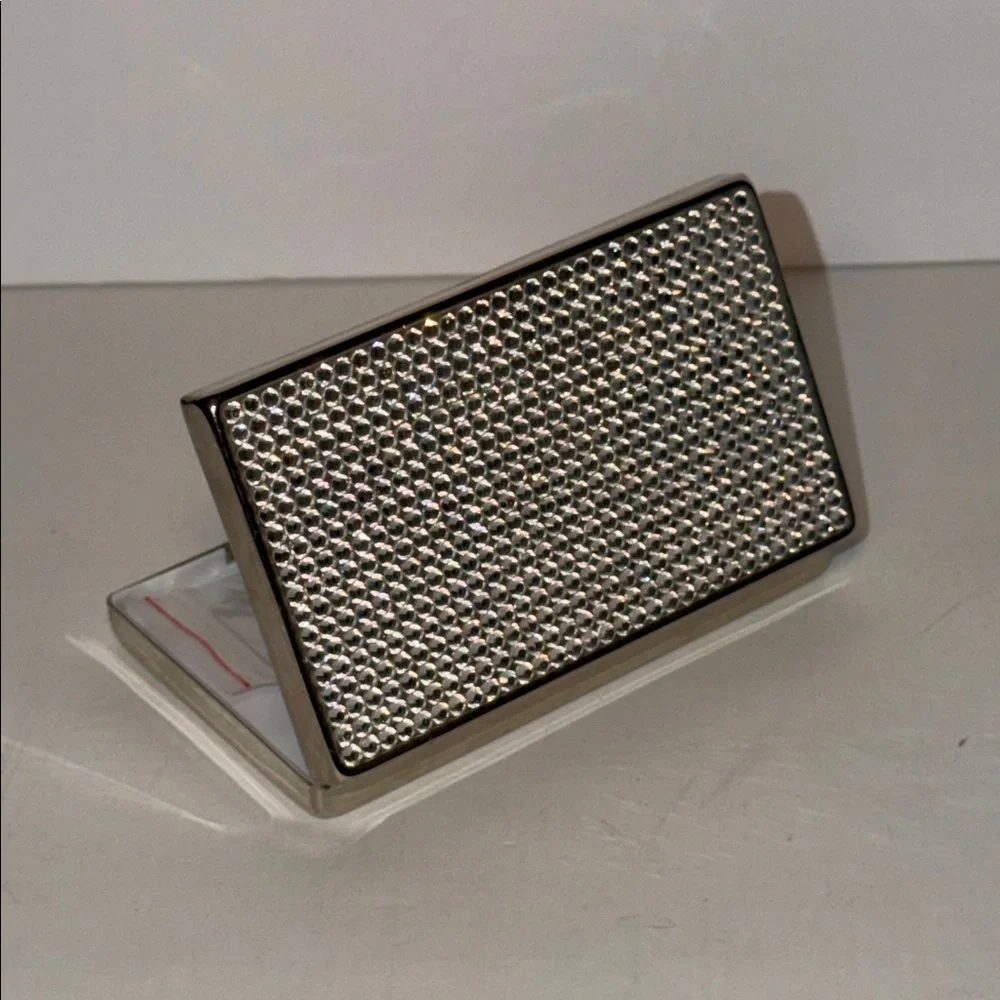 Silver Rhinestone Card or Cigarettes Holder Case